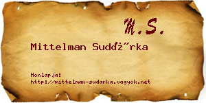 Mittelman Sudárka névjegykártya